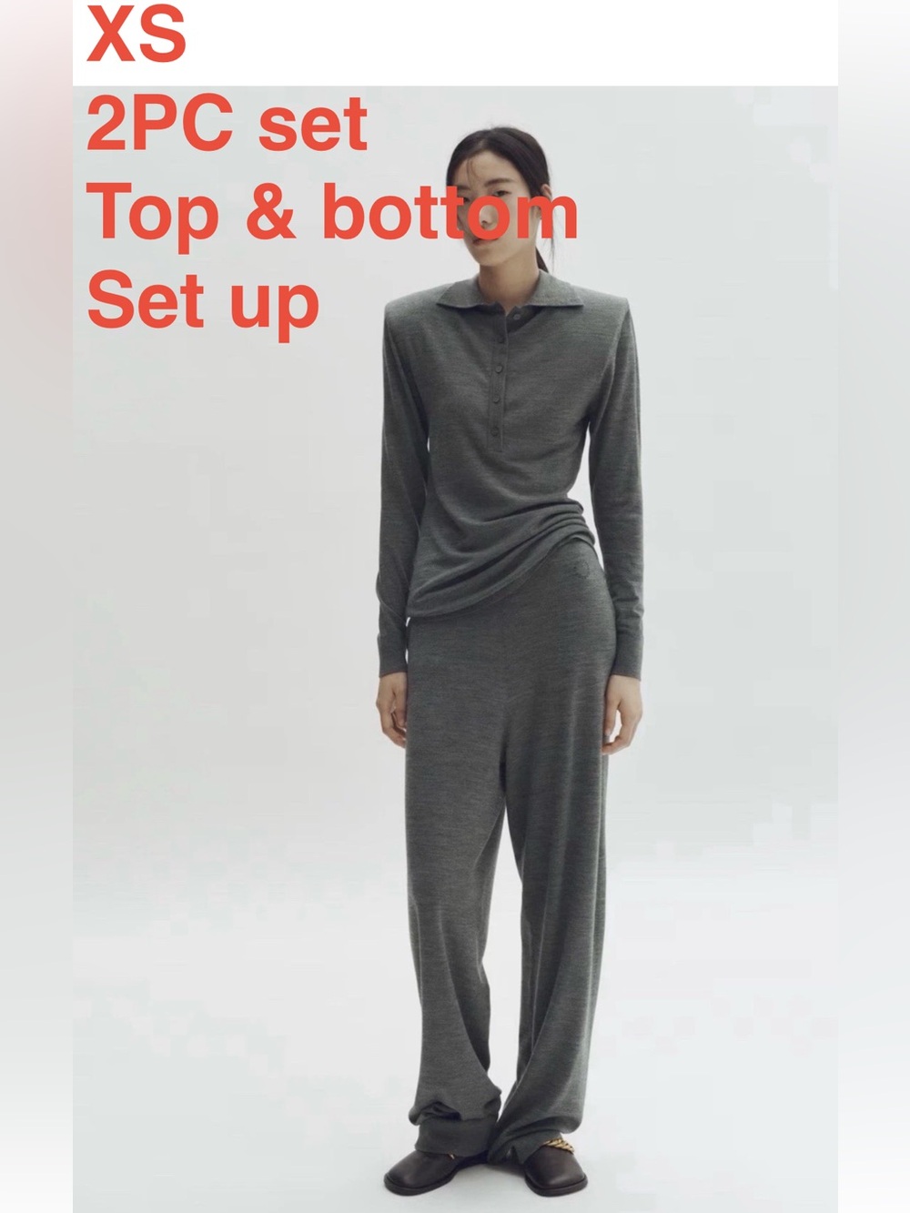 New STELLA MCCARTNEY H&M MERINO WOOL SET with Wood Hangers & Bag SZ XS